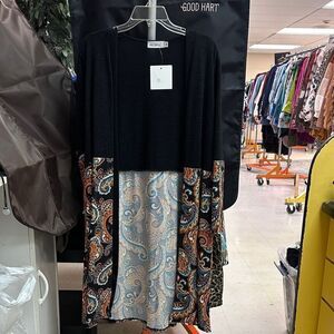 Black Paisley Women's Cardigan